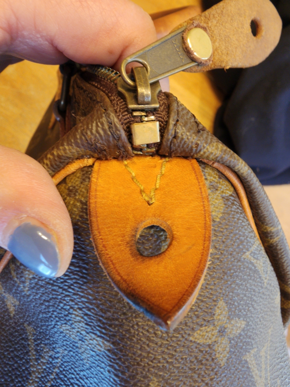 Louis Vuitton Monogram Canvas Satchel in Brown with Tan Trim - Picture 16 of 16